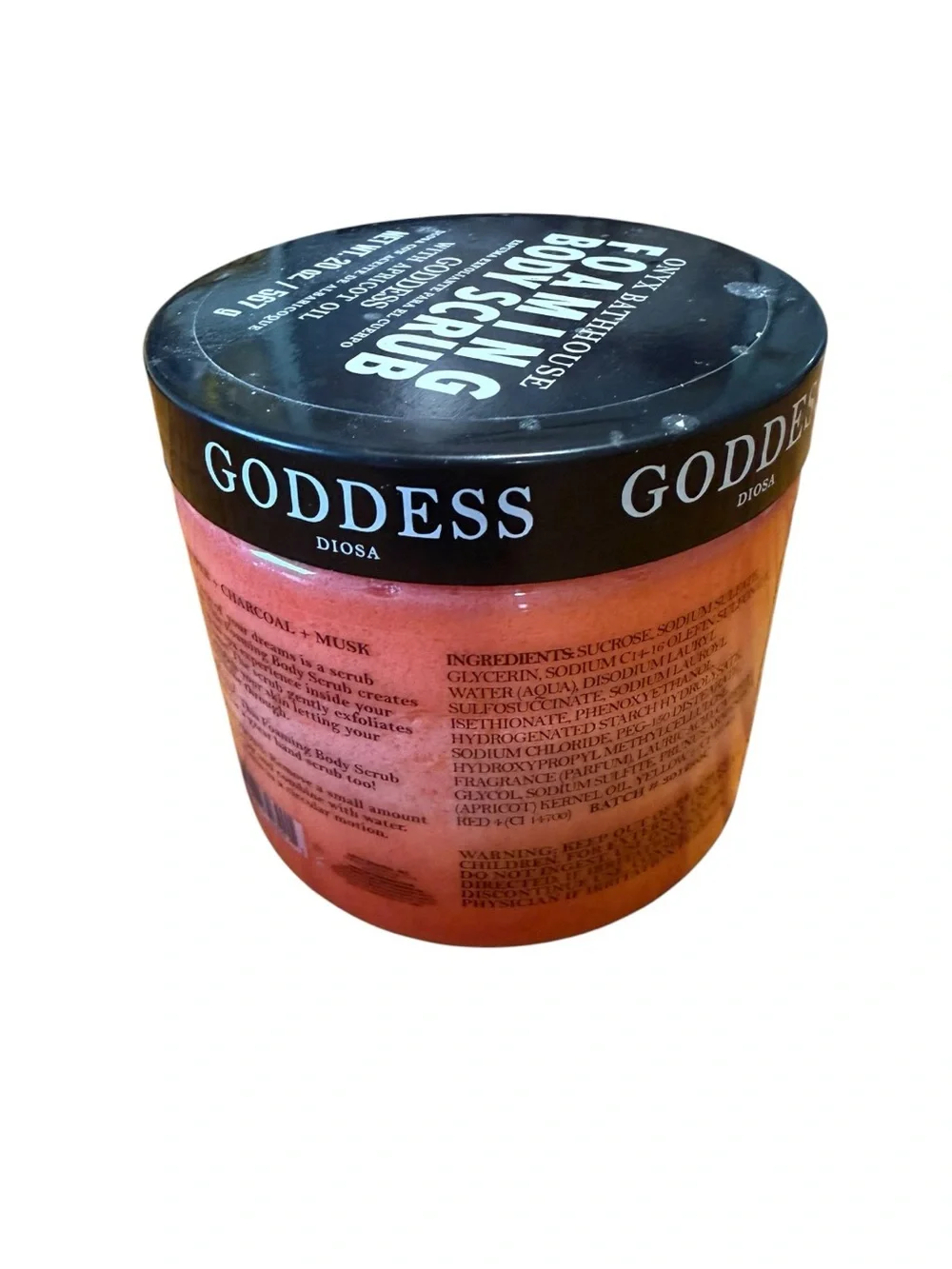 ONYX BATHHOUSE Goddess Foaming Body Scrub with Apricot Oil New 20 oz